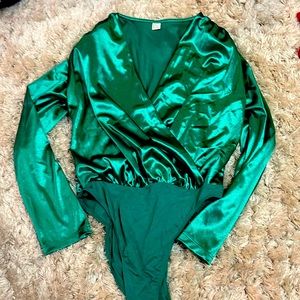 Silky green bodysuit